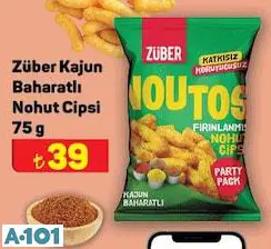 ZÜBER KAJUN BAHARATLI NOHUT CİPSİ 75 G ZÜBER KAJUN BAHARATLI NOHUT CİPSİ 75 G